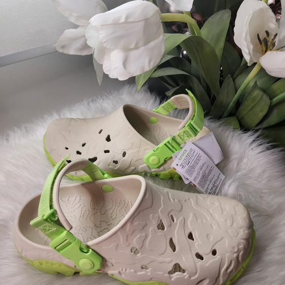 Crocs All-Terrain Atlas Clog Bone Limeade Men Unisex Slip On Sandals new - Picture 10 of 10